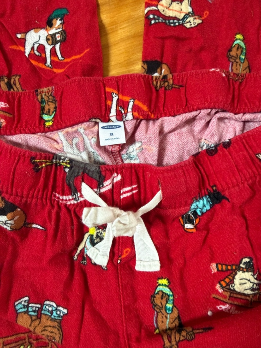 Old Navy Red Holiday Dog Print Pajama Pants